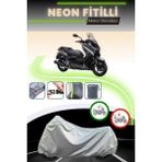 Cemku Shine Gri Neon Fitilli Yamaha X-Max 250 Abs Uyumlu Motosiklet Brandası - Gri, Arka Çanta ve Kilit Uyumsuz
