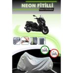 Cemku Shine Gri Neon Fitilli Yamaha X-Max 250 Iron Max Abs Uyumlu Motosiklet Brandası - Gri, Arka Çanta ve Kilit Uyumsuz