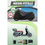 Cemku Shine Siyah Arka Çanta Uyumlu Neon Fitilli Arora Mojito Pro S Uyumlu Motor Brandası - Siyah, Arka Çanta Uyumlu