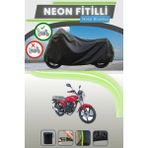Cemku Shine Siyah Arka Çanta Uyumlu Neon Fitilli Kanuni Breton S Uyumlu Motor Brandası - Siyah, Arka Çanta Uyumlu