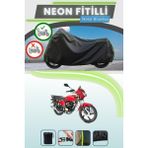 Cemku Shine Siyah Arka Çanta Uyumlu Neon Fitilli Kanuni Breton Sl 125 Uyumlu Motor Brandası - Siyah, Arka Çanta Uyumlu