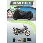 Cemku Shine Siyah Arka Çanta Uyumlu Neon Fitilli Kuba Çita 100R Gold Uyumlu Motor Brandası - Siyah, Arka Çanta Uyumlu