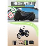 Cemku Shine Siyah Arka Çanta Uyumlu Neon Fitilli Sym Symnh T 125 Uyumlu Motor Brandası - Siyah, Arka Çanta Uyumlu