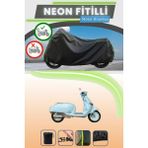 Cemku Shine Siyah Arka Çanta Uyumlu Neon Fitilli Yuki Mojito 50 Uyumlu Motor Brandası - Siyah, Arka Çanta Uyumlu