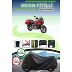 Cemku Shine Siyah Kilit Uyumlu Neon Fitilli Aprilia Caponord 1200 Abs Travel Pack Uyumlu Motor Brandası - Siyah, Kilit Uyumlu