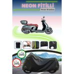 Cemku Shine Siyah Kilit Uyumlu Neon Fitilli Arora Mojito Pro S Uyumlu Motor Brandası - Siyah, Kilit Uyumlu
