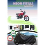 Cemku Shine Siyah Kilit Uyumlu Neon Fitilli Kanuni Breton S Uyumlu Motor Brandası - Siyah, Kilit Uyumlu
