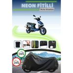 Cemku Shine Siyah Kilit Uyumlu Neon Fitilli Kanuni Hussar 125 Uyumlu Motor Brandası - Siyah, Kilit Uyumlu