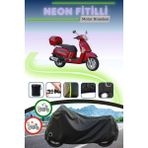 Cemku Shine Siyah Kilit Uyumlu Neon Fitilli Kymco Like 200I Uyumlu Motor Brandası - Siyah, Kilit Uyumlu