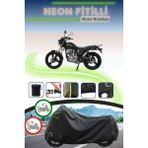 Cemku Shine Siyah Kilit Uyumlu Neon Fitilli Mondial 125 Vulture I Uyumlu Motor Brandası - Siyah, Kilit Uyumlu
