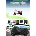 Cemku Shine Siyah Kilit Uyumlu Neon Fitilli Mondial 50 Turismo Uyumlu Motor Brandası - Siyah, Kilit Uyumlu
