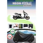 Cemku Shine Siyah Kilit Uyumlu Neon Fitilli Sym Drg 160 Uyumlu Motor Brandası - Siyah, Kilit Uyumlu