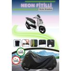 Cemku Shine Siyah Kilit Uyumlu Neon Fitilli Sym Hd Evo 200 Uyumlu Motor Brandası - Siyah, Kilit Uyumlu