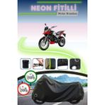 Cemku Shine Siyah Kilit Uyumlu Neon Fitilli Sym Nh T 200 E5 Uyumlu Motor Brandası - Siyah, Kilit Uyumlu