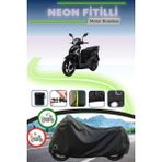Cemku Shine Siyah Kilit Uyumlu Neon Fitilli Sym Symphony St 125 Uyumlu Motor Brandası - Siyah, Kilit Uyumlu