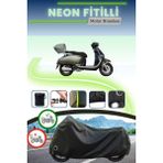 Cemku Shine Siyah Kilit Uyumlu Neon Fitilli Yuki Mojito 125 Uyumlu Motor Brandası - Siyah, Kilit Uyumlu