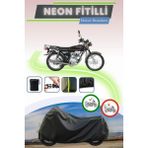 Cemku Shine Siyah Neon Fitilli Kanuni Breton 125 Uyumlu Motor Brandası - Siyah, Arka Çanta ve Kilit Uyumsuz