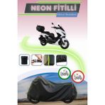 Cemku Shine Siyah Neon Fitilli Kuba Chia 125 Uyumlu Motor Brandası - Siyah, Arka Çanta ve Kilit Uyumsuz