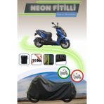 Cemku Shine Siyah Neon Fitilli Kymco Krv 200 Uyumlu Motor Brandası - Siyah, Arka Çanta ve Kilit Uyumsuz