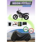Cemku Shine Siyah Neon Fitilli Mondial 125 Vulture I Uyumlu Motor Brandası - Siyah, Arka Çanta ve Kilit Uyumsuz
