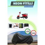 Cemku Shine Siyah Neon Fitilli Mondial 50 Turismo Uyumlu Motor Brandası - Siyah, Arka Çanta ve Kilit Uyumsuz
