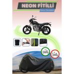 Cemku Shine Siyah Neon Fitilli Mondial Vulture I-E Uyumlu Motor Brandası - Siyah, Arka Çanta ve Kilit Uyumsuz