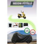 Cemku Shine Siyah Neon Fitilli Rks Bolero 50 Uyumlu Motor Brandası - Siyah, Arka Çanta ve Kilit Uyumsuz