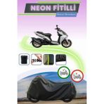 Cemku Shine Siyah Neon Fitilli Sym Drg 160 Uyumlu Motor Brandası - Siyah, Arka Çanta ve Kilit Uyumsuz