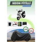 Cemku Shine Siyah Neon Fitilli Sym Gts 250I Uyumlu Motor Brandası - Siyah, Arka Çanta ve Kilit Uyumsuz