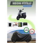 Cemku Shine Siyah Neon Fitilli Sym Orbit Iı 125 Uyumlu Motor Brandası - Siyah, Arka Çanta ve Kilit Uyumsuz
