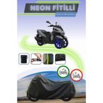 Cemku Shine Siyah Neon Fitilli Yamaha Tricity 155 Uyumlu Motor Brandası - Siyah, Arka Çanta ve Kilit Uyumsuz