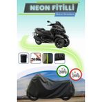 Cemku Shine Siyah Neon Fitilli Yamaha Tricity 300 Uyumlu Motor Brandası - Siyah, Arka Çanta ve Kilit Uyumsuz