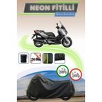 Cemku Shine Siyah Neon Fitilli Yamaha X-Max 125 Abs Uyumlu Motor Brandası - Siyah, Arka Çanta ve Kilit Uyumsuz