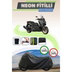 Cemku Shine Siyah Neon Fitilli Yamaha X-Max 400 Uyumlu Motor Brandası - Siyah, Arka Çanta ve Kilit Uyumsuz