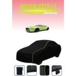 Cemku Siyah [ford Mustang Convertible 2017 - 2021] Uyumlu Neon Fitilli Araba Brandası, Su ve Toz Geçirmez - Tek Renk