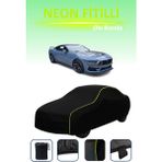 Cemku Siyah [ford Mustang Vıı] Uyumlu Neon Fitilli Araba Brandası, Su ve Toz Geçirmez - Tek Renk