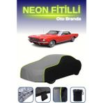 Cemku Siyah-Gri-Siyah [ford Mustang Convertible 1] Uyumlu Neon Fitilli Araba Brandası, Su ve Toz Geçirmez - Çift Renk