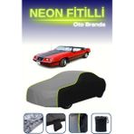 Cemku Siyah-Gri-Siyah [ford Mustang Convertible 3] Uyumlu Neon Fitilli Araba Brandası, Su ve Toz Geçirmez - Çift Renk