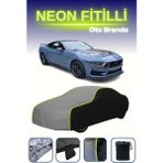 Cemku Siyah-Gri-Siyah [ford Mustang Vıı] Uyumlu Neon Fitilli Araba Brandası, Su ve Toz Geçirmez - Çift Renk