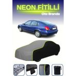 Cemku Siyah-Gri-Siyah [toyota Corolla Hatchback Xıı] Uyumlu Neon Fitilli Araba Branda, Su ve Toz Geçirmez - Çift Renk