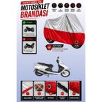 Cemku Twin Üst Gri - Alt Kırmızı Arora Alfa 110 Uyumlu Motor Brandası, Arka Çanta Uyumsuz - Gri - Kırmızı