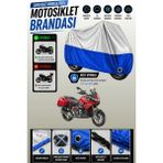 Cemku Twin Üst Gri - Alt Mavi Aprilia Caponord 1200 Abs Travel Pack Uyumlu Motor Brandası - Gri - Mavi
