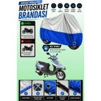 Cemku Twin Üst Gri - Alt Mavi Arora Ar 100-7 Special Alfa Uyumlu Motor Brandası, Arka Çanta Uyumsuz - Gri - Mavi