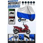 Cemku Twin Üst Gri - Alt Mavi Honda PCX125 Uyumlu Motor Brandası, Arka Çanta Uyumsuz - Gri - Mavi