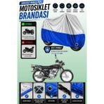 Cemku Twin Üst Gri - Alt Mavi Kanuni Breton 125 Uyumlu Motor Brandası, Arka Çanta Uyumsuz - Gri - Mavi