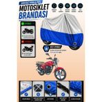 Cemku Twin Üst Gri - Alt Mavi Kanuni Breton S Uyumlu Motor Brandası, Arka Çanta Uyumsuz - Gri - Mavi