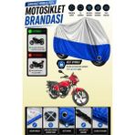 Cemku Twin Üst Gri - Alt Mavi Kanuni Breton Sl 125 Uyumlu Motor Brandası, Arka Çanta Uyumsuz - Gri - Mavi