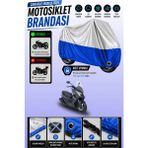 Cemku Twin Üst Gri - Alt Mavi Kymco Dink R 150 Uyumlu Motor Brandası, Arka Çanta Uyumsuz - Gri - Mavi