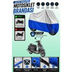 Cemku Twin Üst Gri - Alt Mavi Kymco Like S 50 Uyumlu Motor Brandası, Arka Çanta Uyumsuz - Gri - Mavi