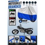 Cemku Twin Üst Gri - Alt Mavi Mondial 150 Mr Vulture Uyumlu Motor Brandası, Arka Çanta Uyumsuz - Gri - Mavi